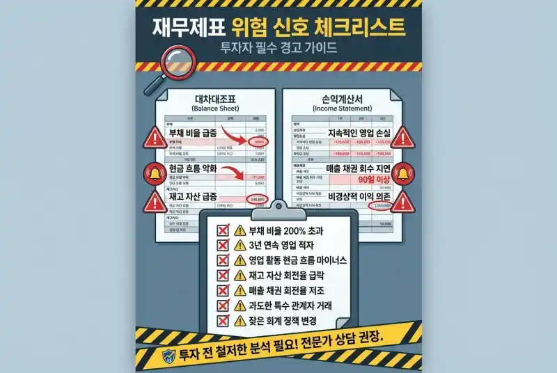 재무제표 위험 신호 체크리스트