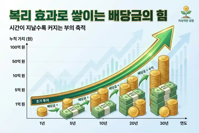배당 복리 효과 시각화 그래프