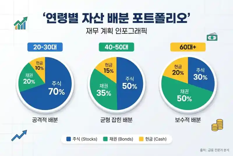 연령별 포트폴리오 자산 배분 차트 6