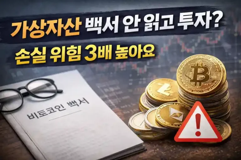가상자산 백서 안 읽고 투자? 손실 위험 3배 높아요
