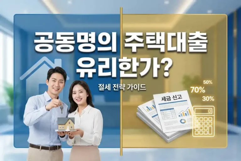 공동명의 주택대출 유리한가? 지분별 절세 구조 완벽 정리