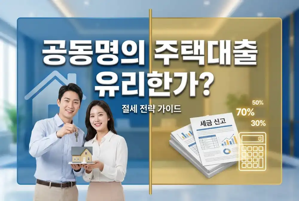 공동명의 주택대출 유리한가? 지분별 절세 구조 완벽 정리