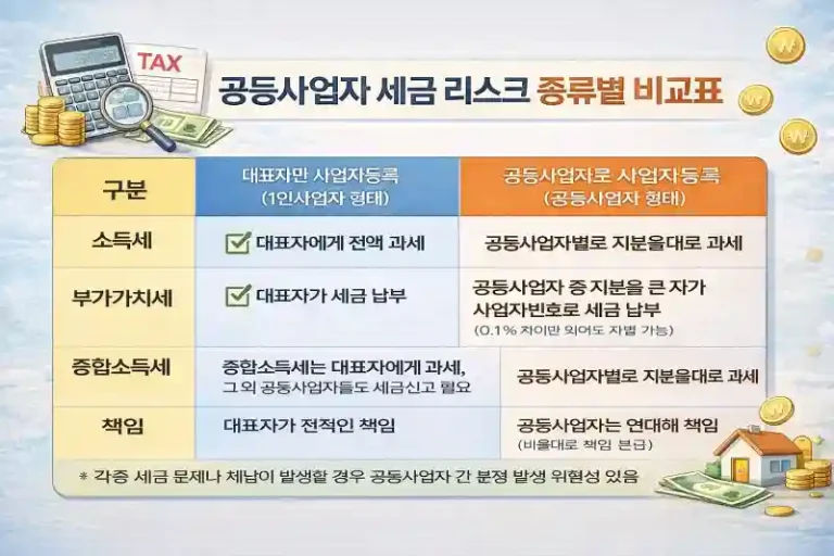 동업 지분 잘못 나눴다가 세금폭탄? 리스크 완벽 정리