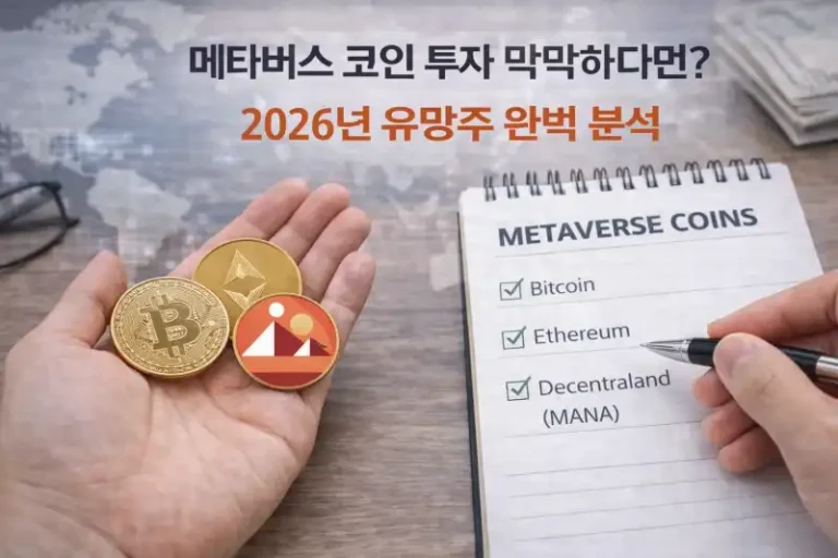 메타버스 코인 투자 막막하다면? 2026년 유망주 완벽 분석