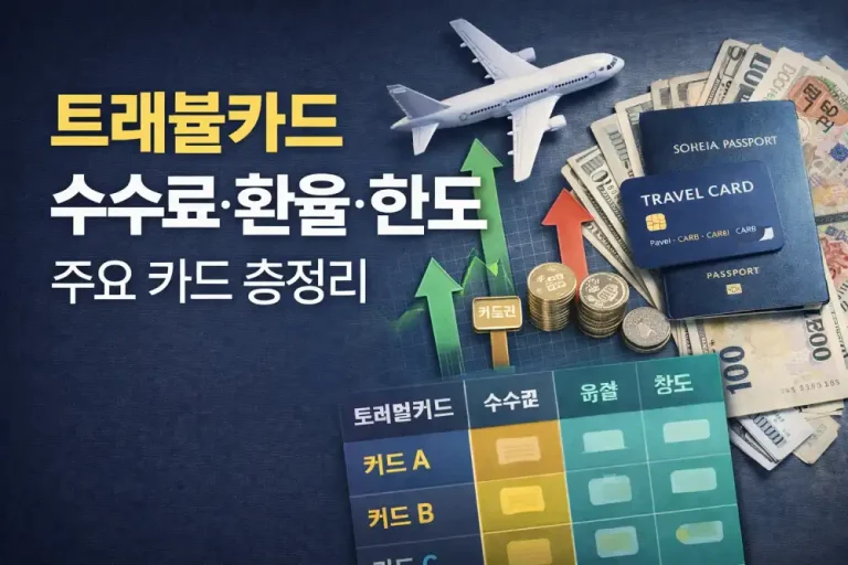 트래블카드 수수료 환율 한도 비교
