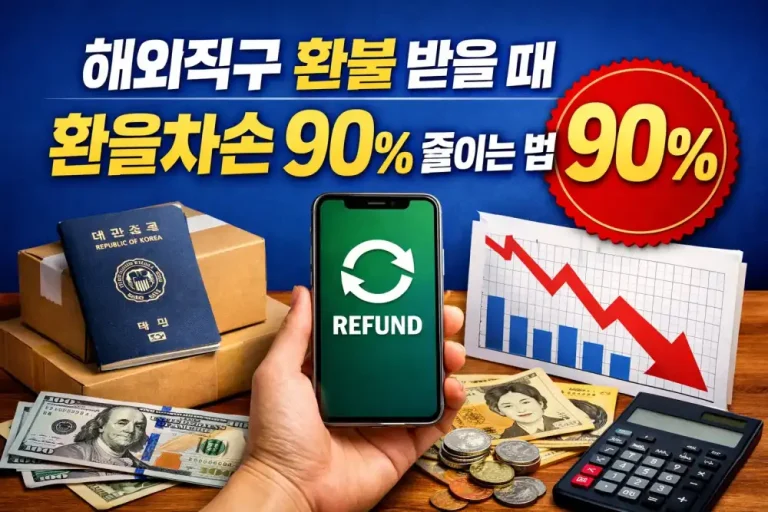 해외직구 환불 받을 때 환율차손 90% 줄이는 법