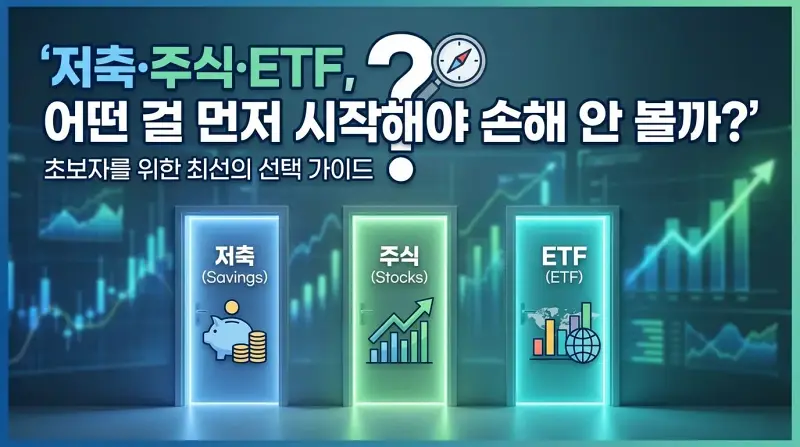 저축·주식·ETF, 어떤 걸 먼저 시작해야 손해 안 볼까?