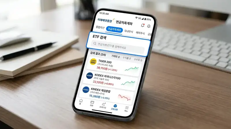 증권사 앱 UI 화면