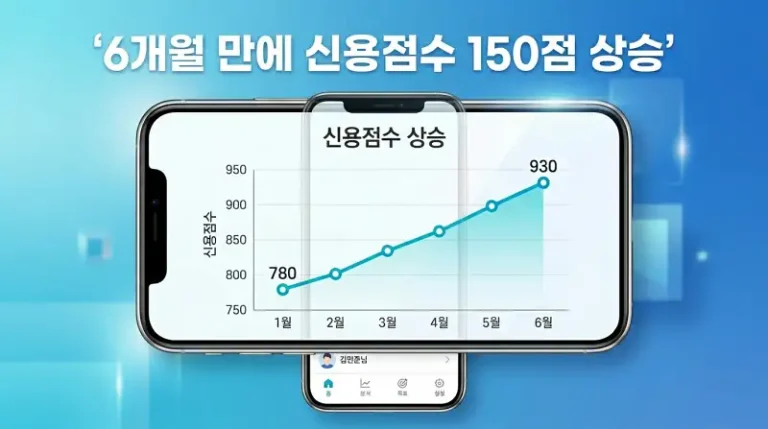 6개월 만에 신용점수 150점 상승