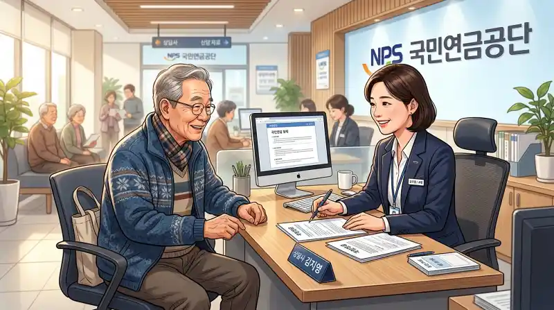 국민연금공단 상담 장면