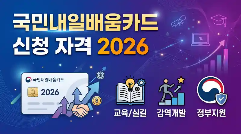 국민내일배움카드 신청 자격 2026 완벽 가이드