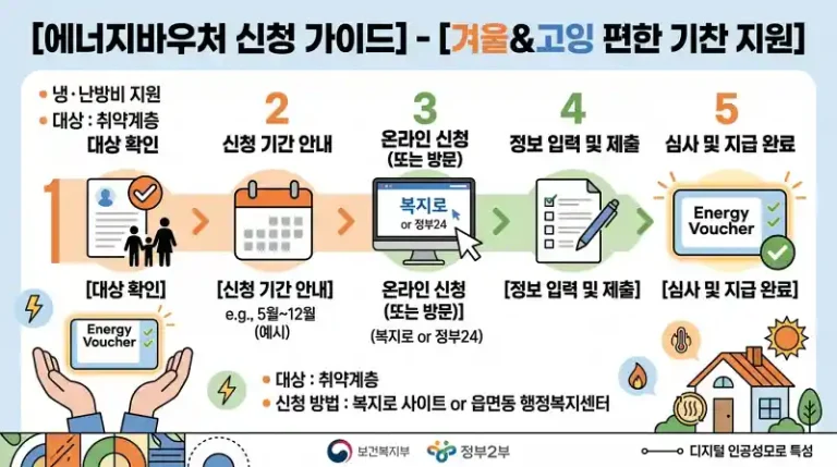 에너지바우처 신청 절차 인포그래픽