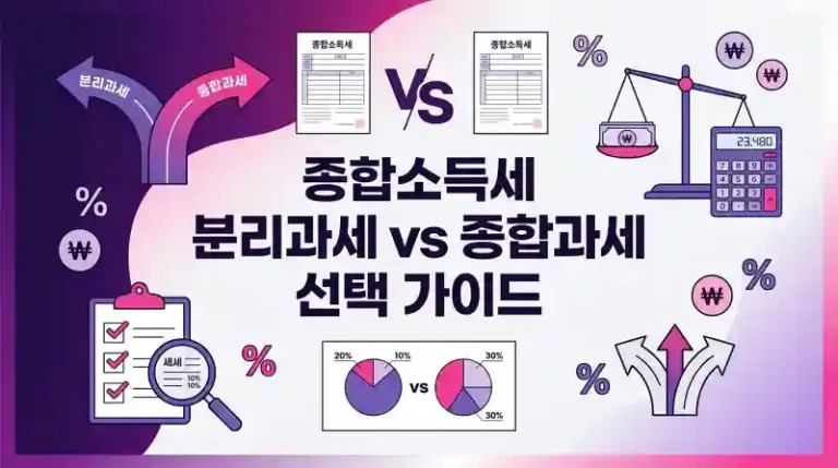 종합소득세 분리과세 vs 종합과세