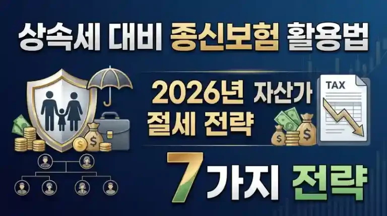 상속세 대비 종신보험 활용법