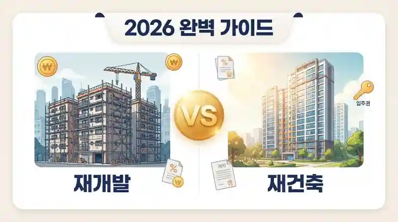 재개발 재건축 차이점과 분양권·입주권 세금 비교