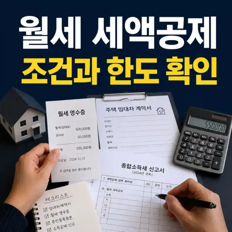 월세 세액공제 신청 방법 2026