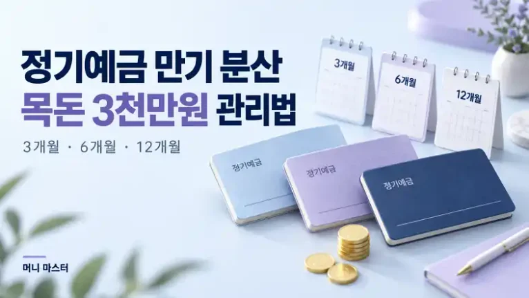 정기예금 만기 분산 방법: 목돈 3천만원을 3·6·12개월로 나누는 법